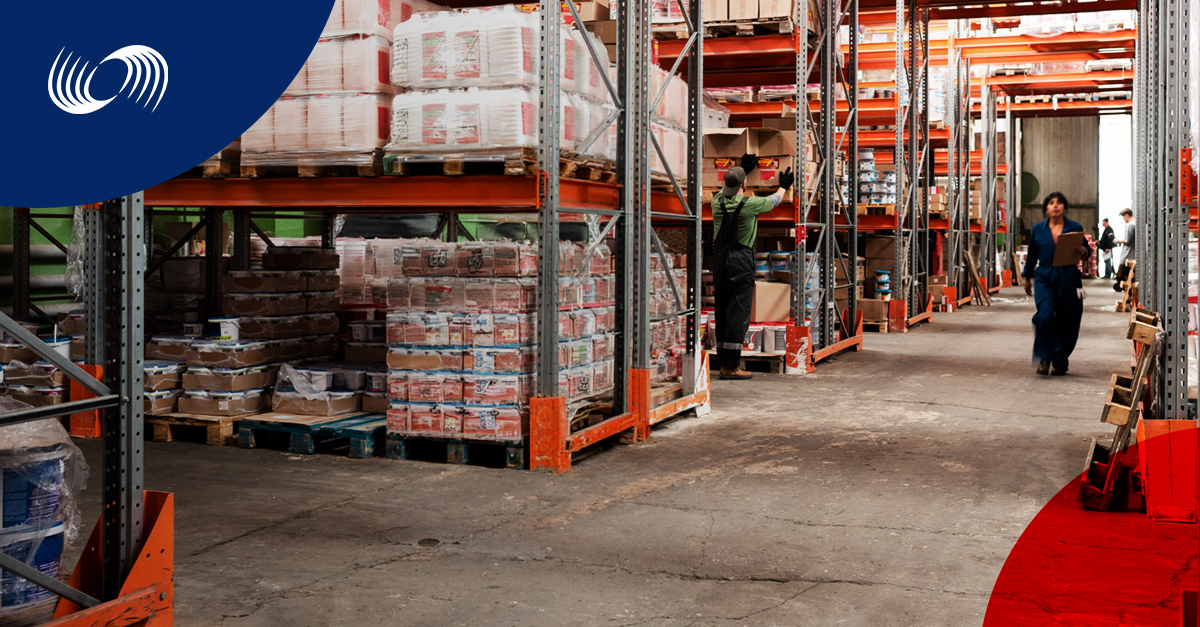 Sistema de calefacción industrial en naves logísticas y grandes superficies para mantener la productividad en invierno.