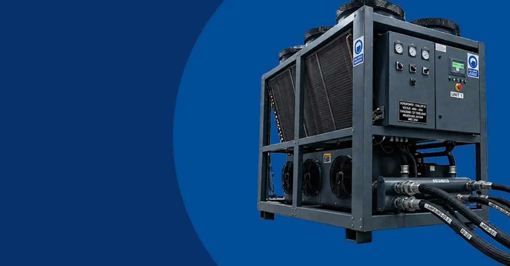 Chiller industrial de alquiler en planta de producción — Clima Rental